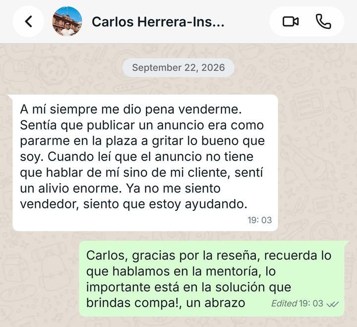 Mensaje por WhatsApp de Carlos Herrera